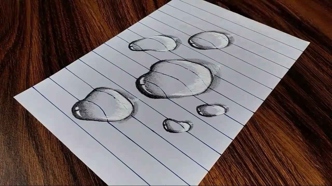 Капля воды рисунок карандашом поэтапно для начинающих