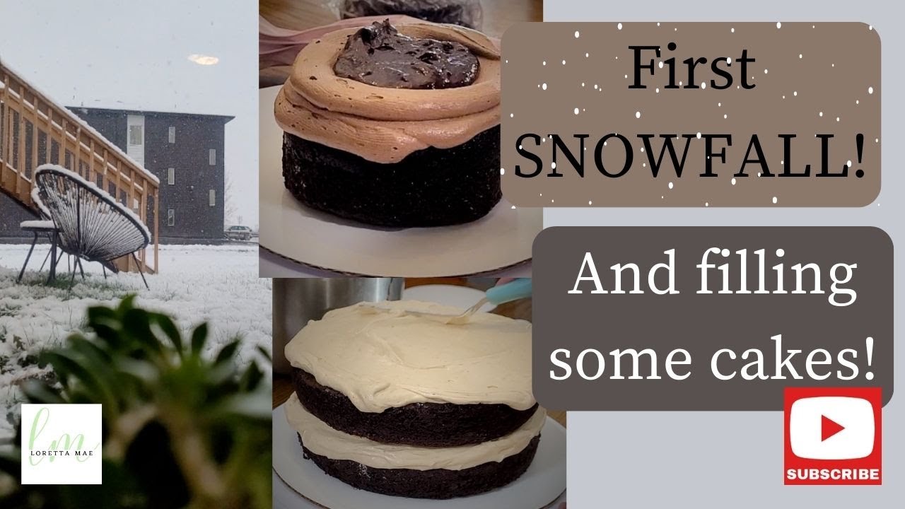 First Snowfall! And come along to fill some cakes with me!