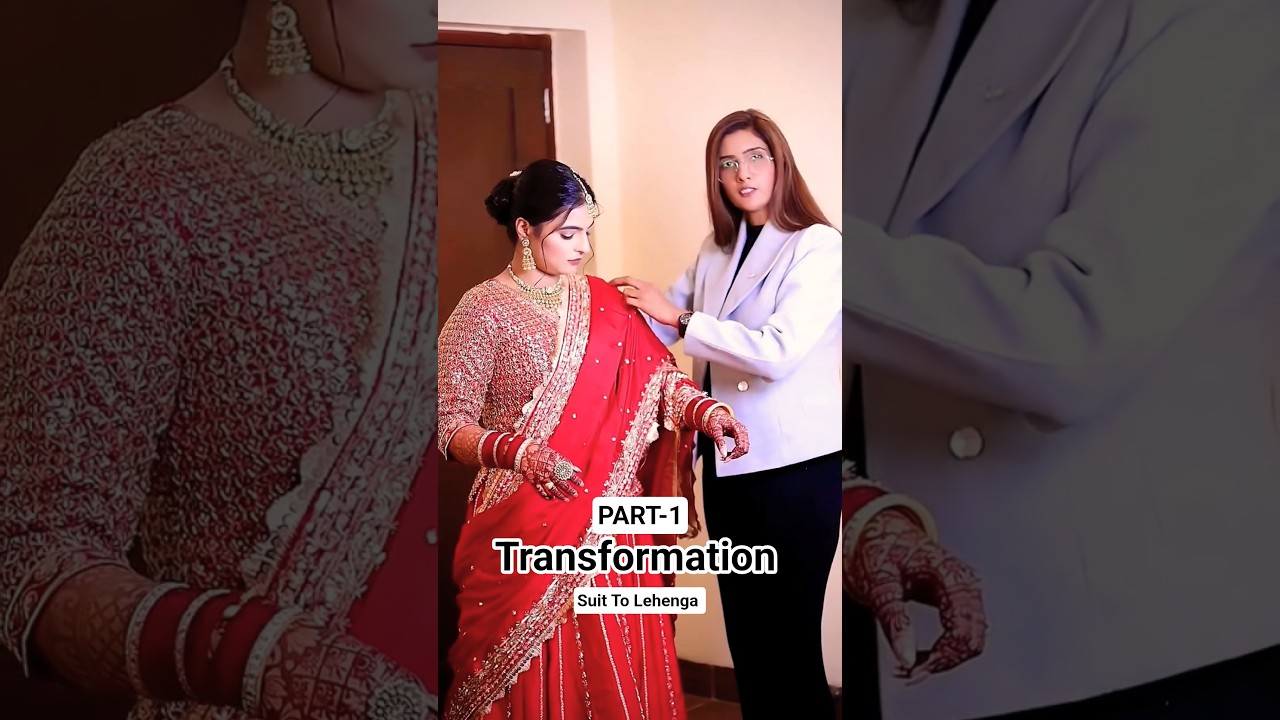 Royal Lehenga Bride 👑✨ Bridal Transformation | Makeup Artist Ludhiana 💄 #Shorts