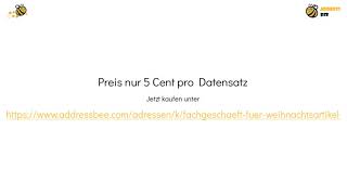 Fachgeschäft Für Weihnachtsartikel Adressen Kaufen Bei Addressbee.com 293 Adressen