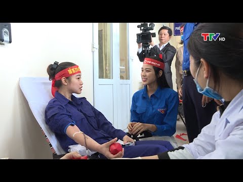 Video Thanh Hoá: Hoa hậu Đỗ Thị Hà và gần 2000 đoàn viên,... - YouTube