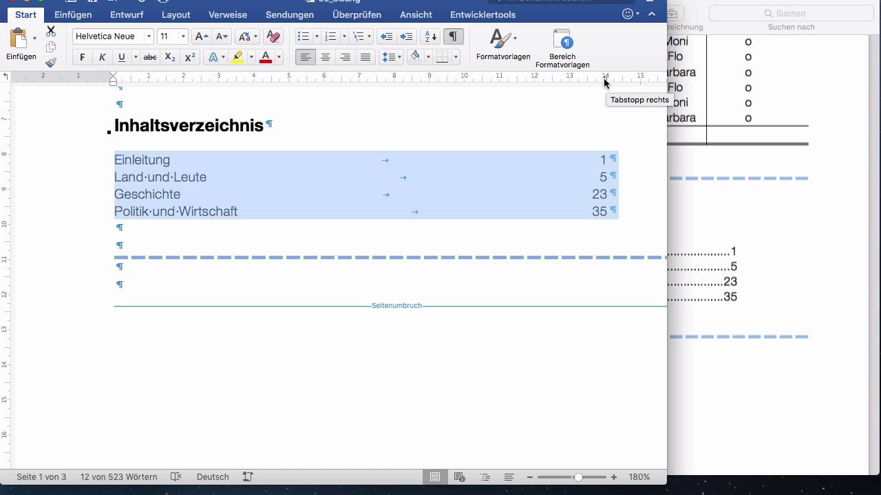 Microsoft Word 2016 Mac 152 Tabstopps Mit Fullzeichen Youtube