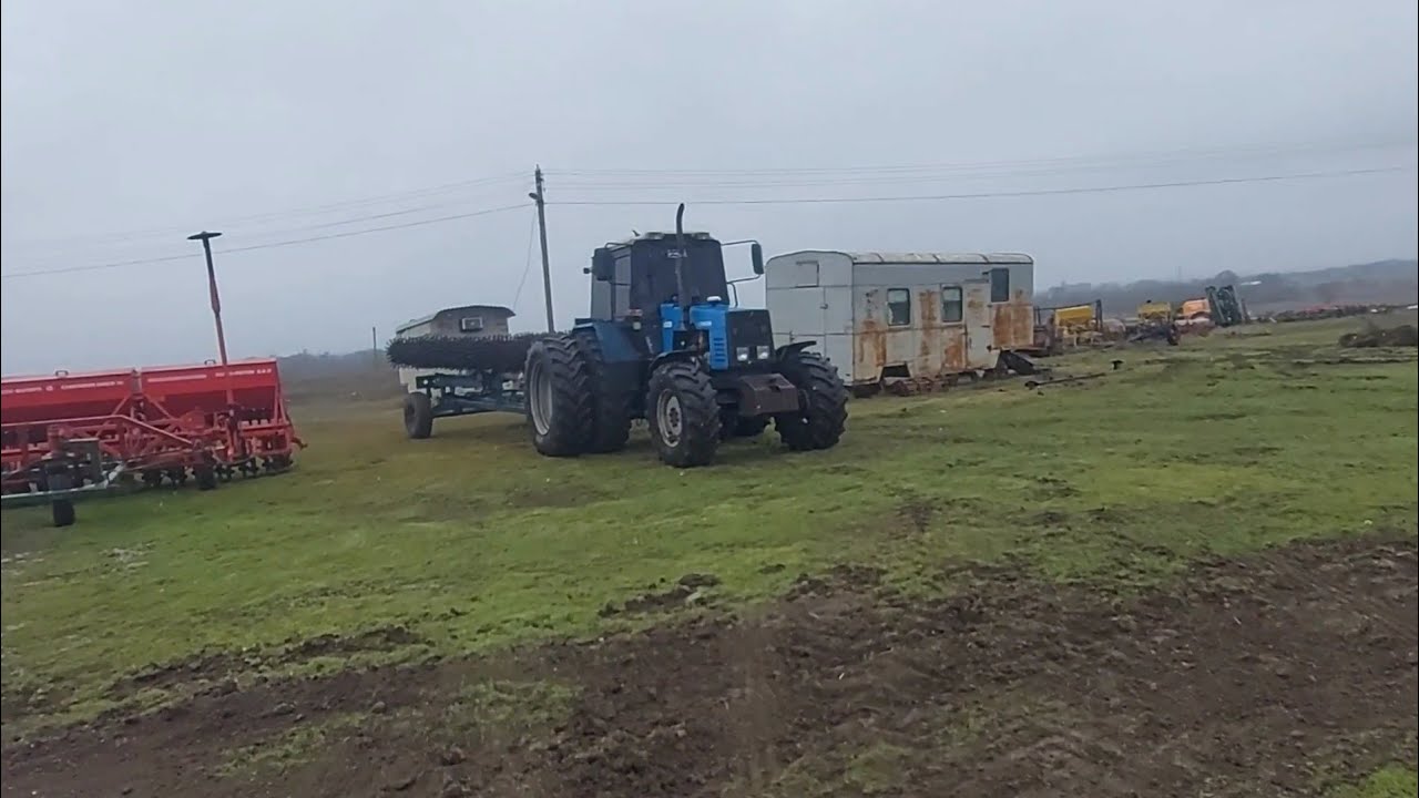 Боронование пшеницы БИГАМИ. Пошёл снег. #2