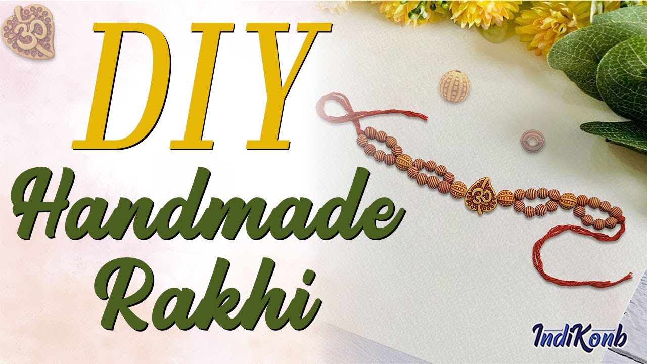 DIY Handmade Rakhi Tutorial | Easy Rakhi Making with Beads - YouTube