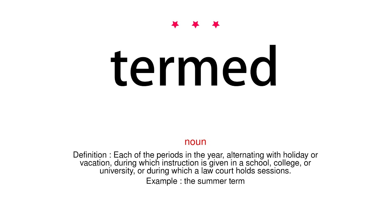 How To Pronounce Termed Vocab Today YouTube