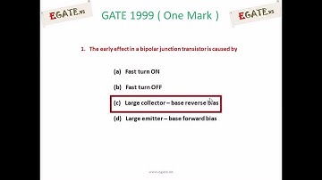 Video Solutions to GATE 1999 ECE (Electronic Devices) One Mark Questions - 1