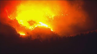 A wind-driven wildfire has forced evacuations north of san francisco
in sonoma county. the blaze near geyserville had grown to 10,000
acres. (oct. 24) subscr...