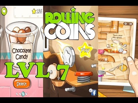 Rolling Coins / Level 7 / Chocolate Candy / Three Stars Walkthrough
