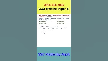 Series Completion (Reasoning) का यह शानदार सवाल UPSC CSAT 2025 में पूछा गया है। 🔥🔥 #upsc #csat2025
