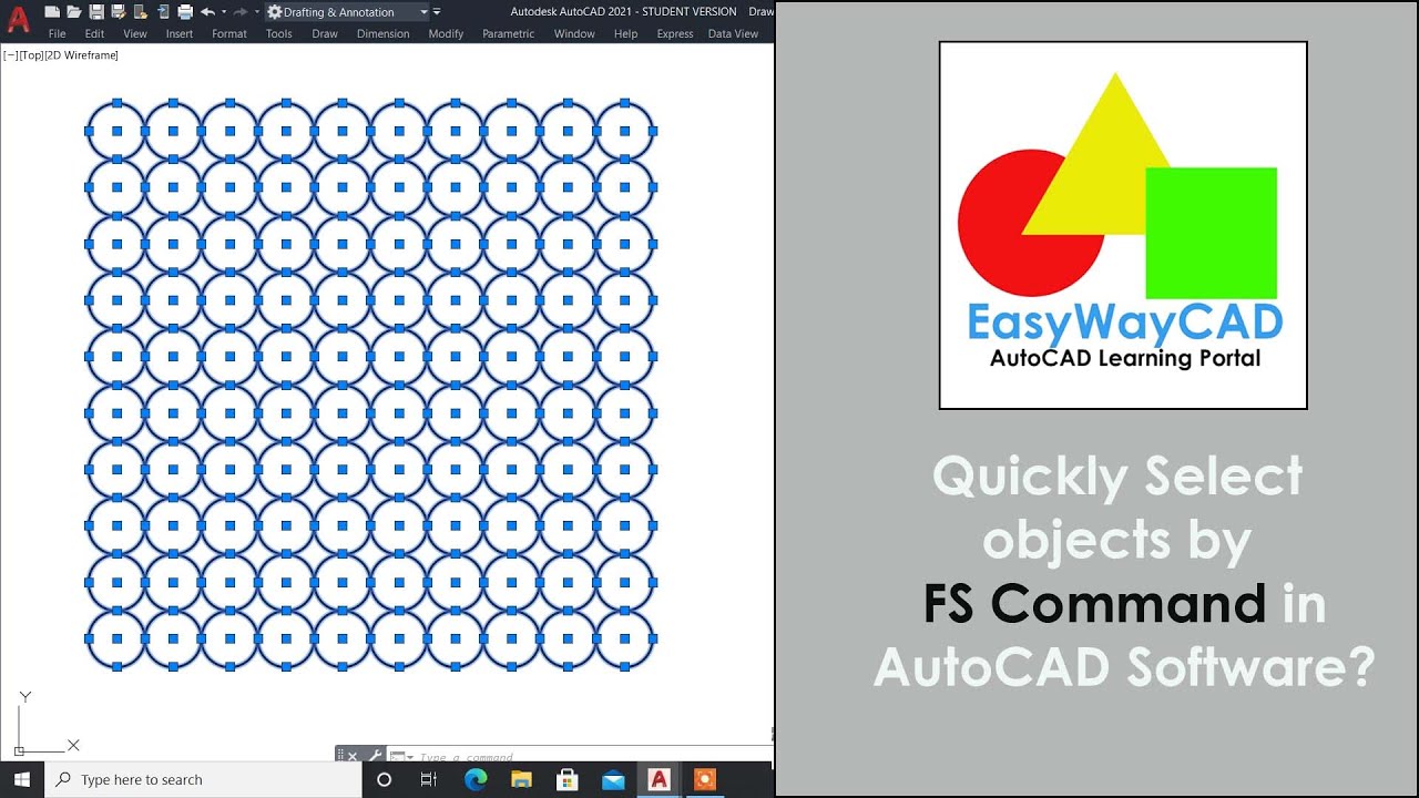 Quickly Select object by FS Command in AutoCAD Software. - YouTube
