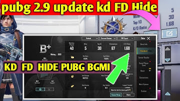 pubg mobile kd haid FD Hide l How to hid kd pubg BGMI After 2.9 update l kd Hide kaisa Kara BGMI pub