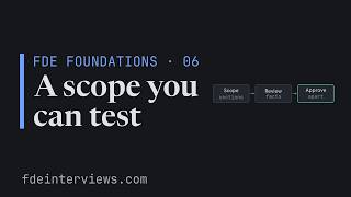 FDE Foundations 06 · The scoping document: a scope you can test, approve and change
