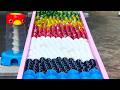 Marble Run Water Race ☆ Colorful Rainbow long Course × Clear Aquarium マーブルランレインボー