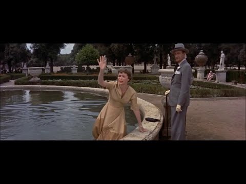 Dorothy McGuire goes in the fountain - Three Coins In The Fountain (1954)