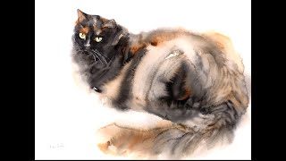 2 watercolor techniques I use a lot especially for painting cats (washback and salt)