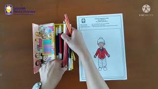 Mewarnai baju kebaya