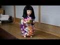 An old japanese robot girl.karakuri doll.