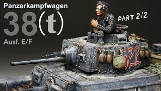 German gray is difficult. - 38(t) - Part 2 - Tamiya - 1/35 - Tank Model -  [Painting - weathering]