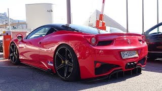 During top marques monaco i filmed a couple of ferrari 458s with the
prior design pd458 body kit, including very loud exhausts! my facebook
page: https://www...