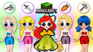 Disney Princess & Ladybug into Minecraft World | 35 Best DIY Arts & Crafts