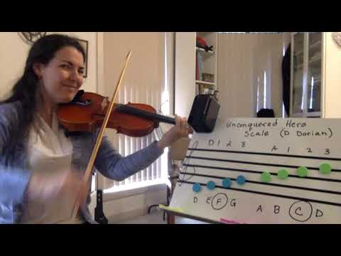 Unconquered Hero on violin - practice in Rita's music room - YouTube