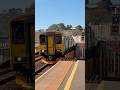 GWR class 150s squeal into Dawlish Station on the Exmouth service 150265 -216 DMU