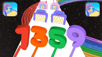 Math Race 3D Gameplay | Number Run Game (Max Level)