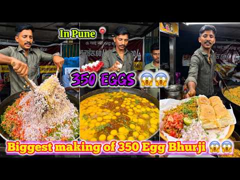 Biggest making of 350 Eggs Bhurji in Pune ๐ฑ๐ฅ 350 Spiced Scrambled Eggs ๐ฅ๐