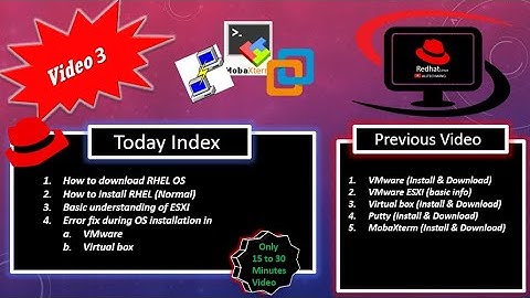 Linux (How to download RHEL and how to install Redhat OS in Virtual box or VMware) Video 3