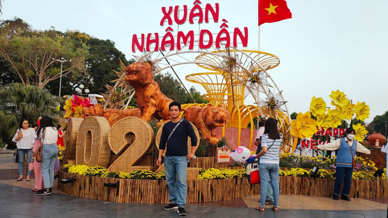 di cong vien vinh long New 2022 Du xuân tại quảng trường TP Vĩnh Long và công viên sông tiền .quê em xứ dừa