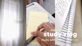 productive vlog: study with me, note taking, class hours, night class, days in the life| STUDY VLOG