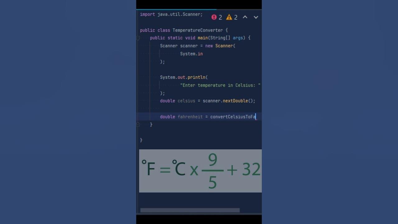 Celsius to fahrenheit java coding programminglanguage java python 