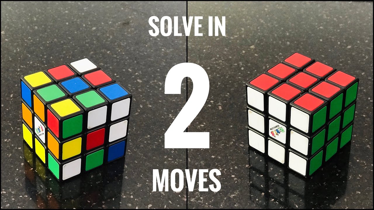 How To Solve A Rubiks Cube In 2 Moves Easy Youtube