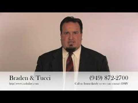 Southern California's Premiere DUI &amp; DMV Defense firm.  Practice Limited to DUI &amp; DMV Defense.  100% DUI &amp; DMV. 

http://www.caduilaw.com/

Contact Us Immediately at (949) 872-2700
