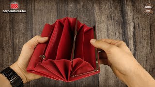 Nicole Keretes Női Bőr Pénztárca 72401 Világos Piros