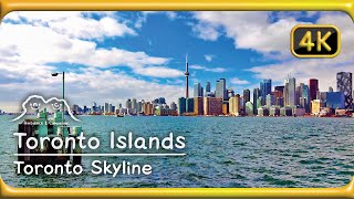Toronto Skyline, Canada • Wave Ambience • 4K relaxing sound study work & sleep