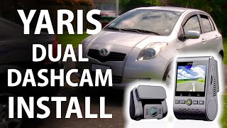 How to: Hardwire dash camera front &amp; rear w/ parking mode Toyota Yaris (Vitz)