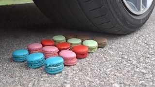 Crushing Crunchy & Soft Things by Car! EXPERIMENT Car vs MACARONS