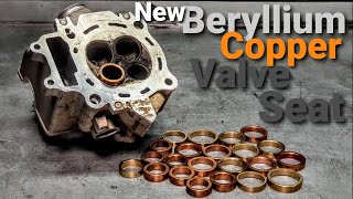 Modification and replacement of the beryllium valve seat  Honda CRF 250
