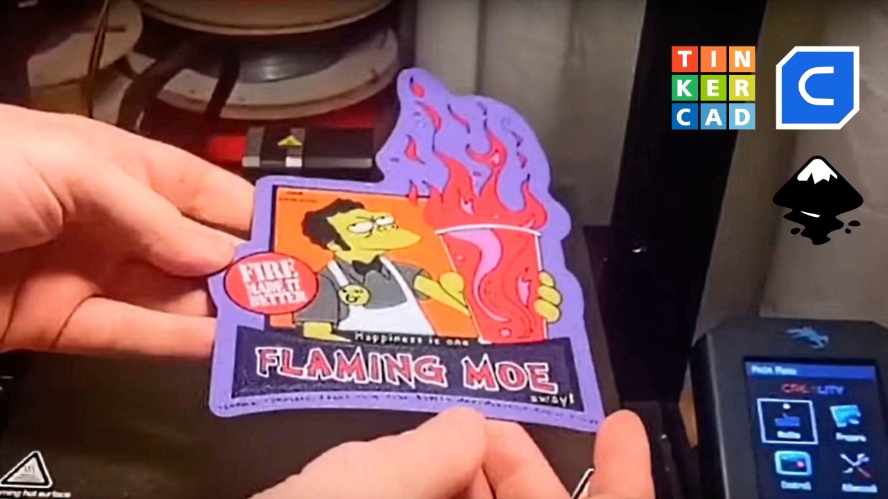 Así hice un cartel multicolor con impresión 3D con Inkscape + Tinkercad + Cura + Ender 3 V2