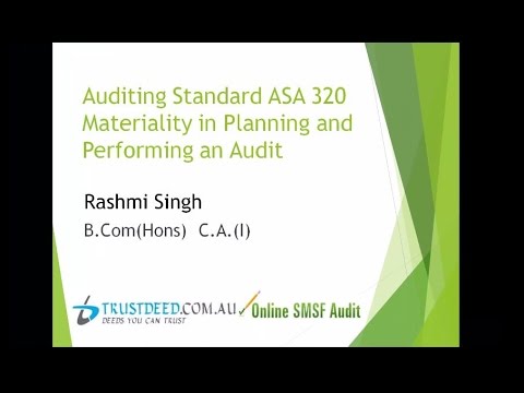 Materiality in Planning and Performing an SMSF Audit as ...