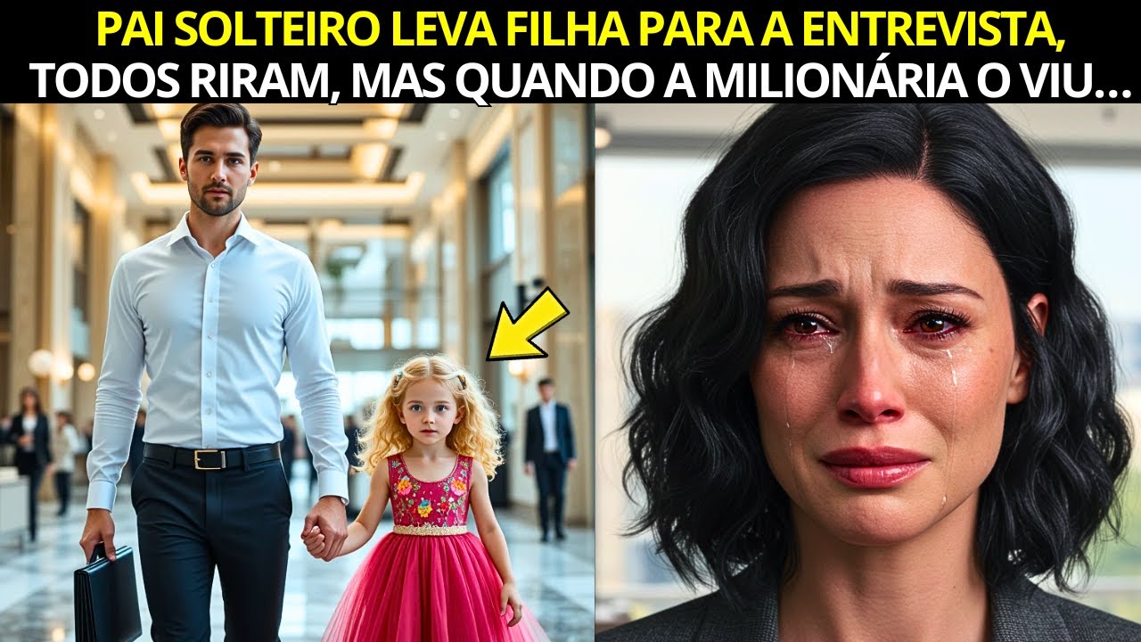 PAI SOLTEIRO LEVA FILHA PARA A ENTREVISTA, TODOS RIRAM, MAS QUANDO A MILIONÁRIA O VIU…