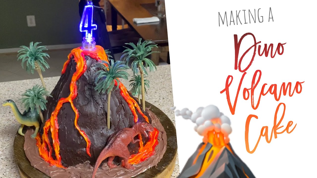 Vlog 609 - Quarantine Birthday Prep & Volcano Cake 🌋🦕🦖