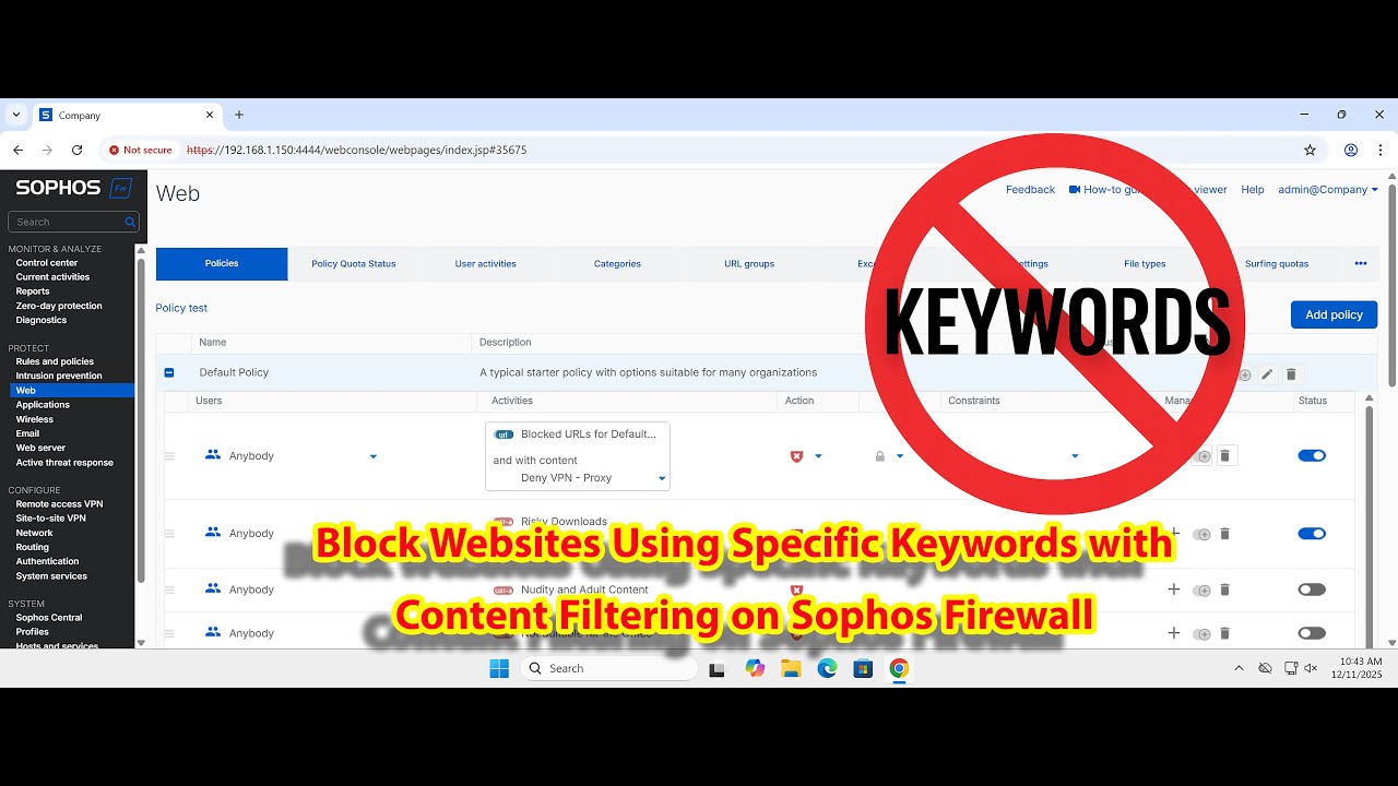 How To Block Websites Using Specific Keywords with Content Filtering on ...