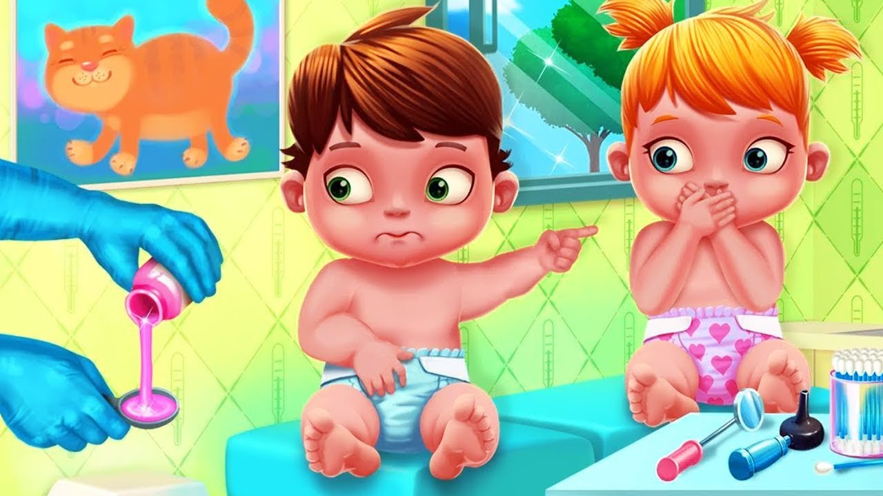 Fun Baby Care Game - Baby Twins Adorable Two - Play Fun Dress Up, Bath Time  & Care Games For Kids 