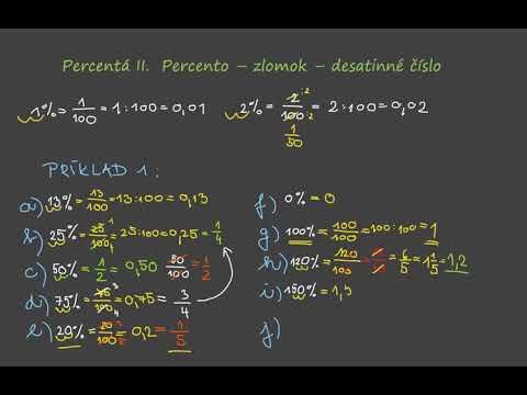Video: Čo je 9/12 ako desatinné číslo a percento?