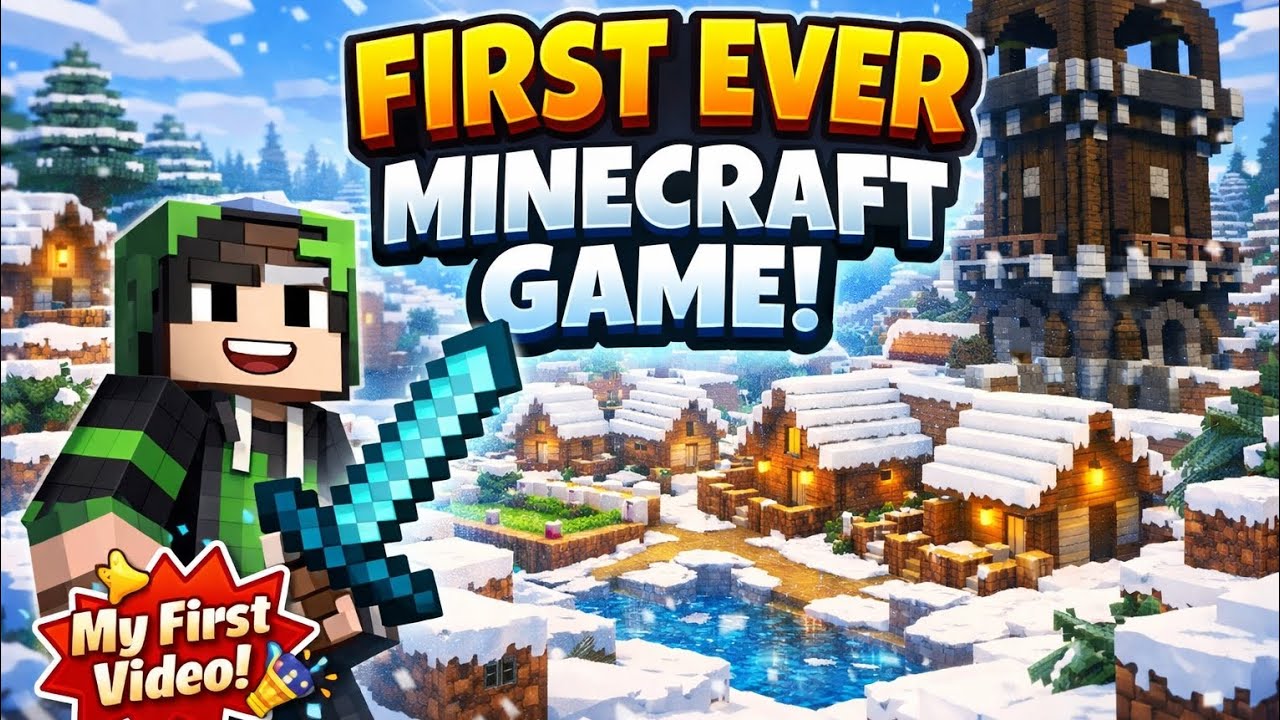 FIRST EVER MINECRAFT GAMEPLAY 😎😎 (MY FIRST VIDEO ON YOUTUBE) 