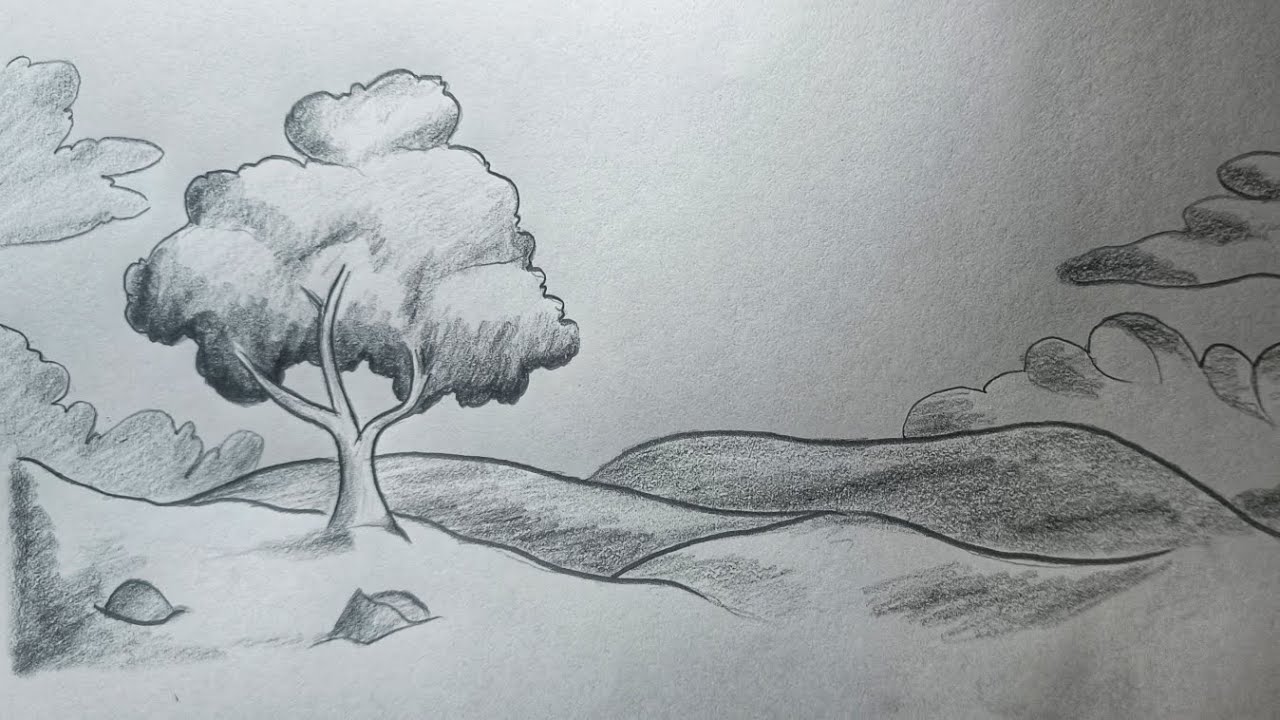 How to draw a landscape 