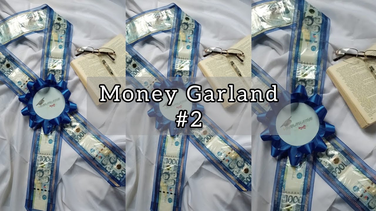2 DIY MONEY SASH DIY MONEY GARLAND GIFT FOR GRADUATION YouTube