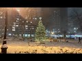 New York Live Snowstorm Walking Driving Tour December 16, 2020